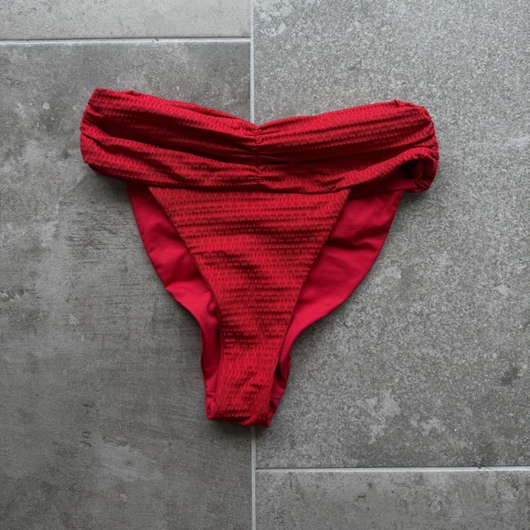 Shore Brand Shirred High Waisted Bikini Bottom - Picture 1 of 5